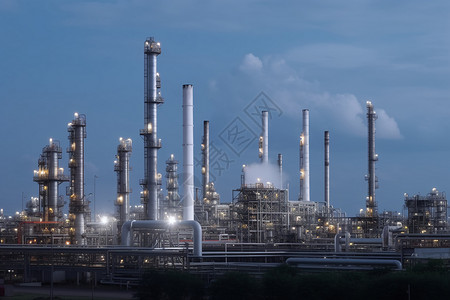 工业区炼油厂背景图片