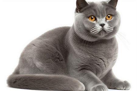 灰色短毛猫图片