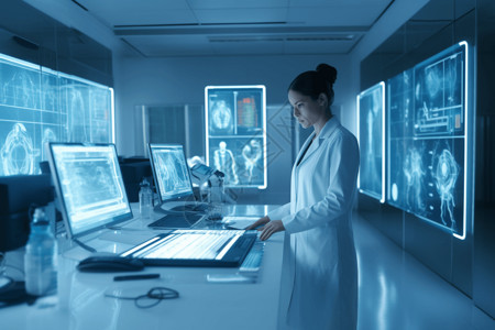 医疗工作室人工智能医疗实验设计图片