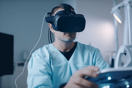 医学科技感科技感医疗VR眼镜背景