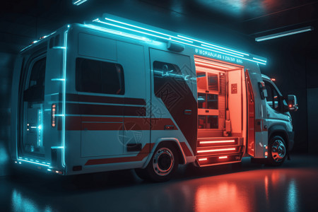 科技感急救车设计图片