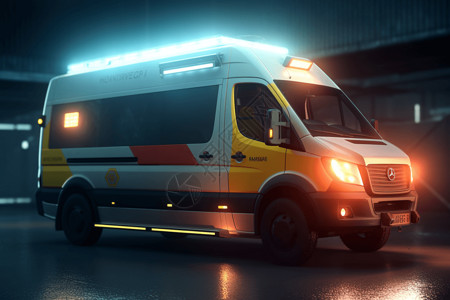 救护车行驶智能紧急救护车设计图片