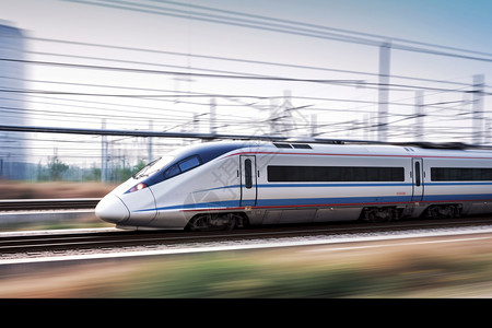 高铁科技素材快速行驶的行驶速度背景