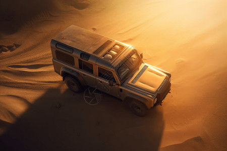 运动型多用途车沙漠中的运动型多功能车设计图片