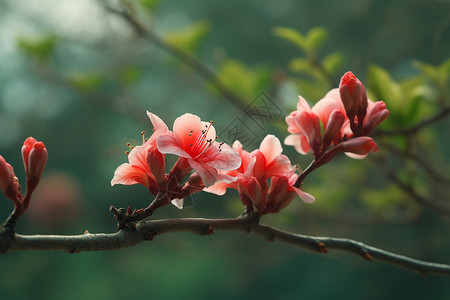 杜鹃花花朵杜鹃花芽高清图片