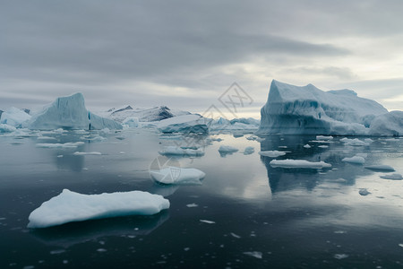 北极冰川背景图片
