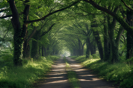 羊肠小路森林里的羊肠小道背景