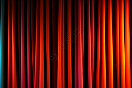 红色窗帘幕布背景图片