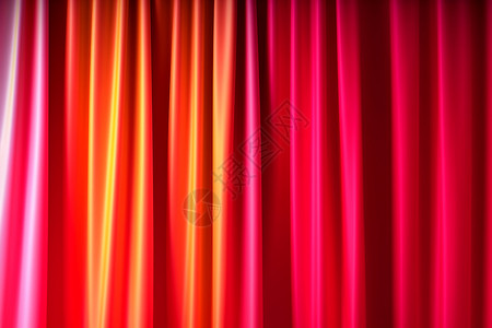 谢幕明亮的红色窗帘幕布背景