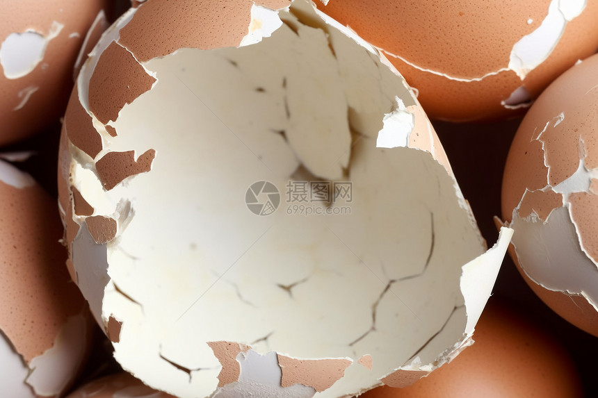 一个蛋壳或裂纹图片