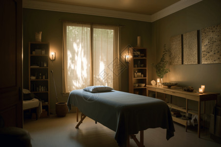 宁静的针灸房间背景图片