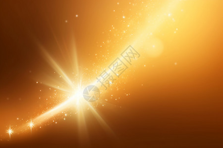 橙色星光特效金色背景上的星光设计图片