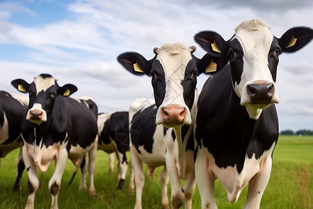 霍奇斯潘农牧场中的荷斯坦奶牛图背景
