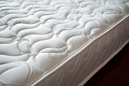 白色床垫的细节高清图片
