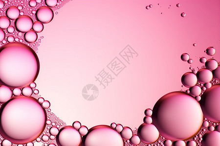 抽象的粉红色气泡壁纸背景图片