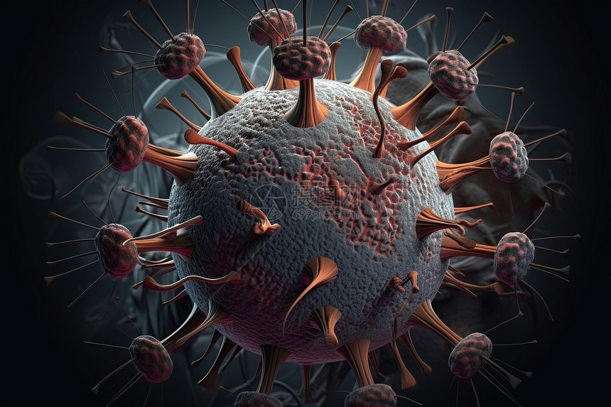 流行病毒3D概念图图片
