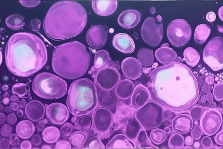 紫色气泡丙烯酸绘画图片