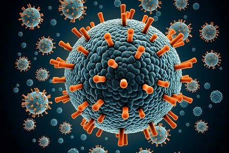 生物病毒概念图图片