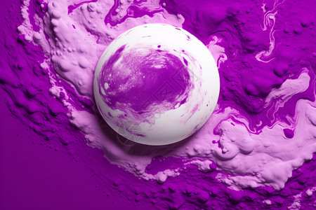 白色油漆紫色创意背景图片