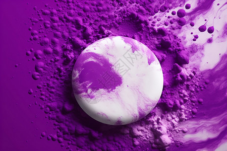 白色油漆紫色背景图片