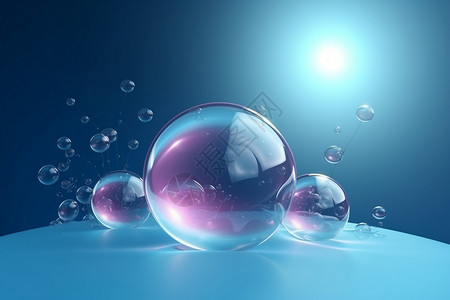 分子气泡水背景图片