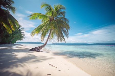 大海椰子树背景图片