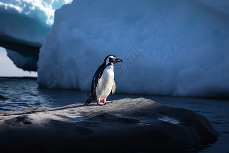 南极的动物企鹅背景图片