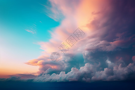 美丽的天空云美丽的七彩设计图片