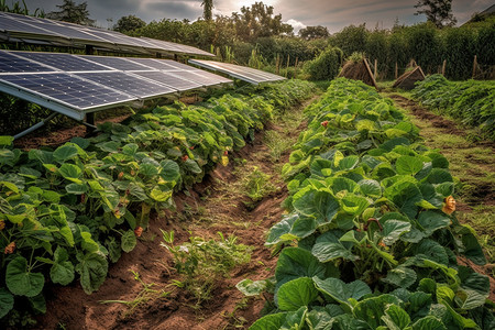 太阳能农业生态友好高清图片