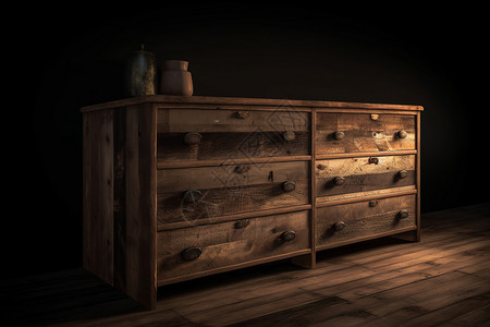 传统的原木柜子高清图片
