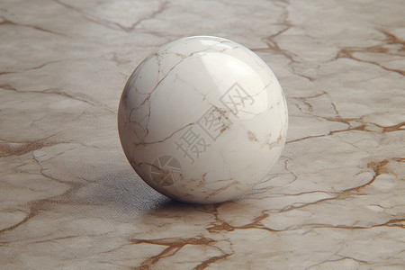 大理石花纹地上的圆球背景图片