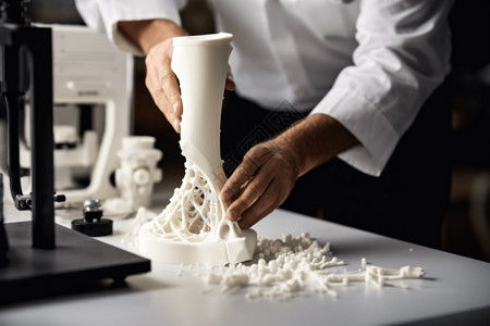 人3d模型3D医学打印假肢背景