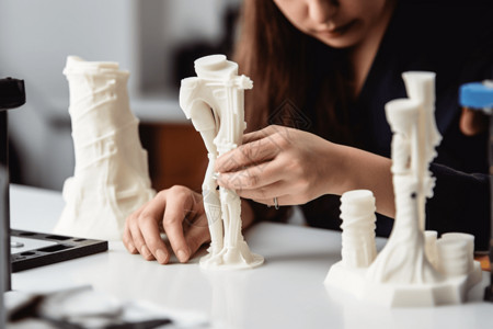 3d模型素材医学3D打印假肢背景