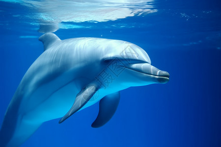 海豚在水族馆内游泳背景图片