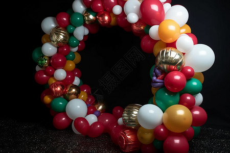 气球拱门装饰背景图片