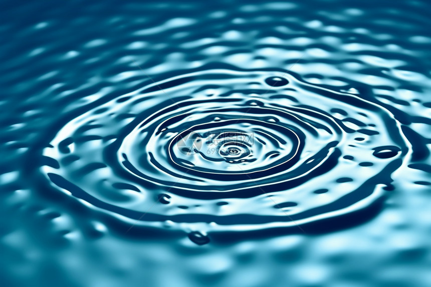 水滴在表面产生波纹图片图片