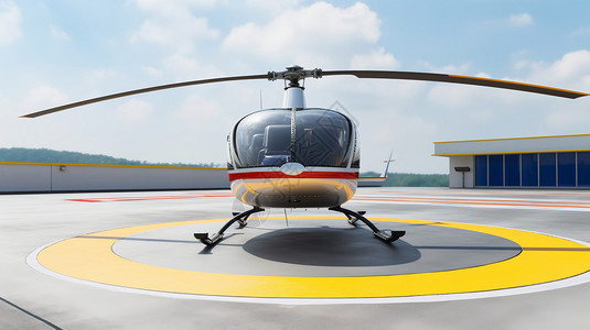 私人直升机停机坪上的直升机图片背景