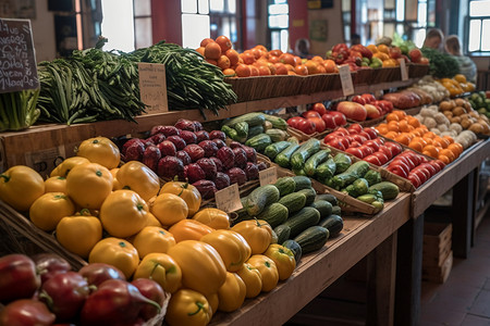 蔬菜农贸市场柜台图背景图片
