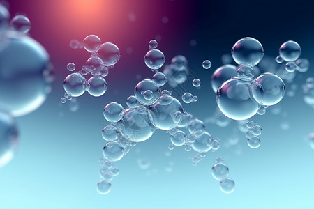 化妆品液体气泡分子结构概念图图片