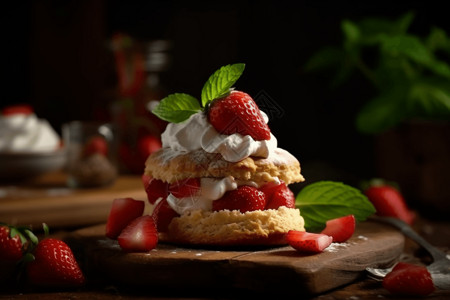 美味草莓酥饼图片