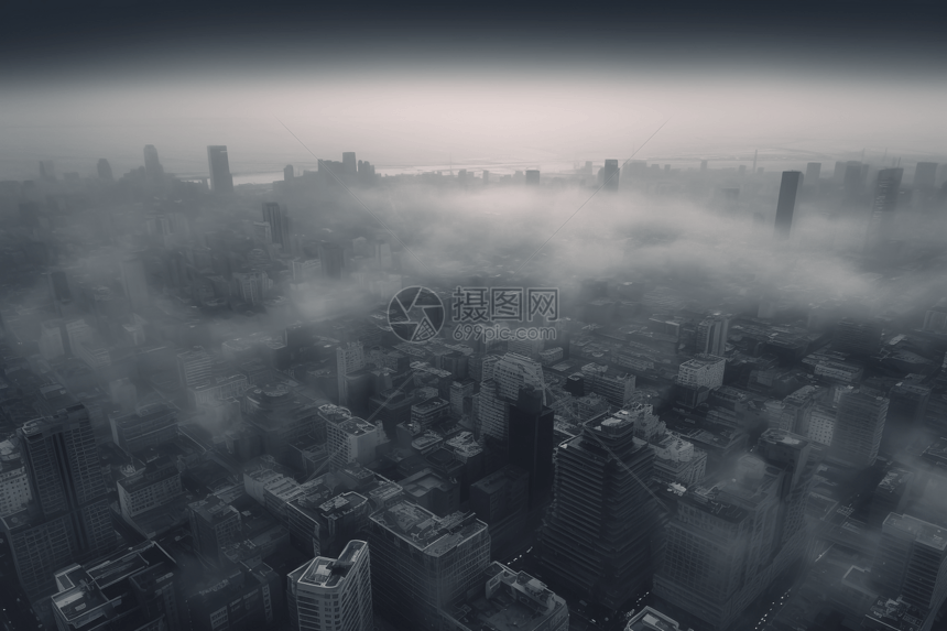 城市空气污染图片