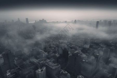 城市空气污染图片
