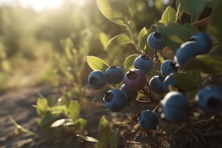 果园的蓝莓水果图片