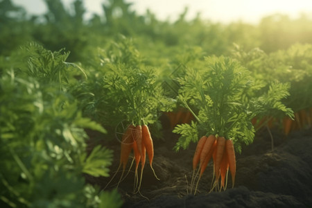菜园的胡萝卜蔬菜图片