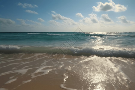 海滩上的平静背景图片
