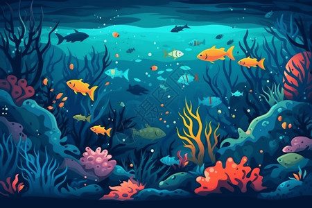 海洋生物插图图片