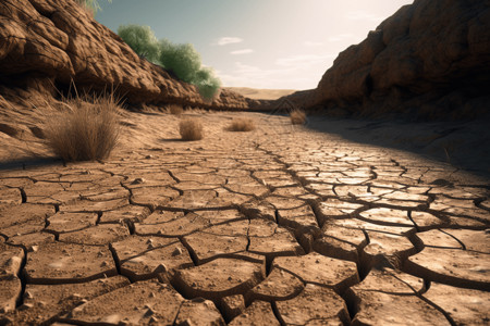 干旱的河床背景图片