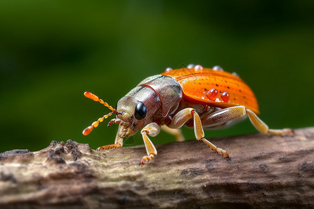 自然环境中的梅花虫特写镜头高清图片