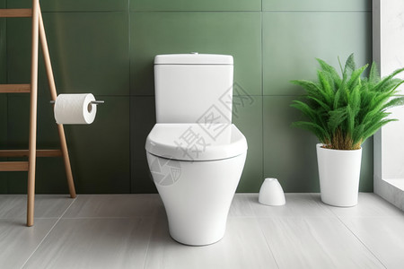 现代浴室内部的厕所背景图片