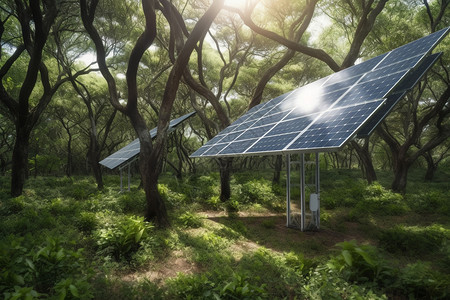 森林保护区太阳能集成生态保护区设计图片
